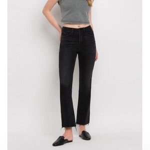 NWT vervet black high rise kick flare jeans